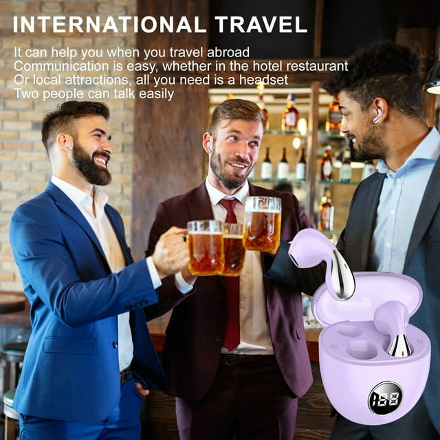 Nilvkv Smart Language Translation Earbuds Real Translation Headphones Language Online Translation Headset
