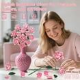 thumbnail image 2 of GZBricker Pink Roses Bouquet Building Sets Compatible with Lego Flowers Botanical Collection Collectible Model for Adults Girls Gift 585PCS, 2 of 6