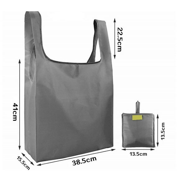 NICEXMAS Reusable Dark Grey Oxford Fabric Shopping Bag Foldable Portable Large Volume for Storage