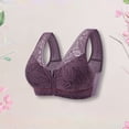 thumbnail image 4 of Sujetadores con cierre frontal para mujer cobertura completa Push Up ropa interior suave y cómoda para el día a día, 4 of 6