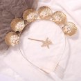 thumbnail image 4 of KEINXS Headband Shell Seashell Mermaid Tiara  Gold Party Fashion Wedding Bridal Prom Metal Cosplay Comb Hair Decor Goddess, 4 of 8