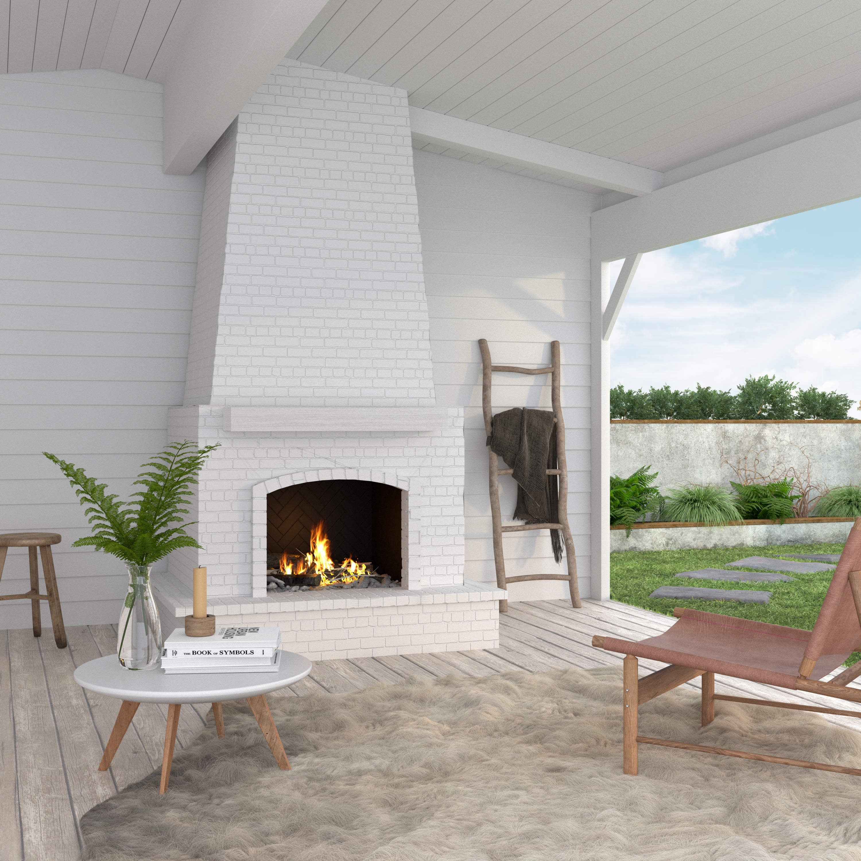 The Zachary 60" Non-Combustible Mantel Shelf Whitewash Finish