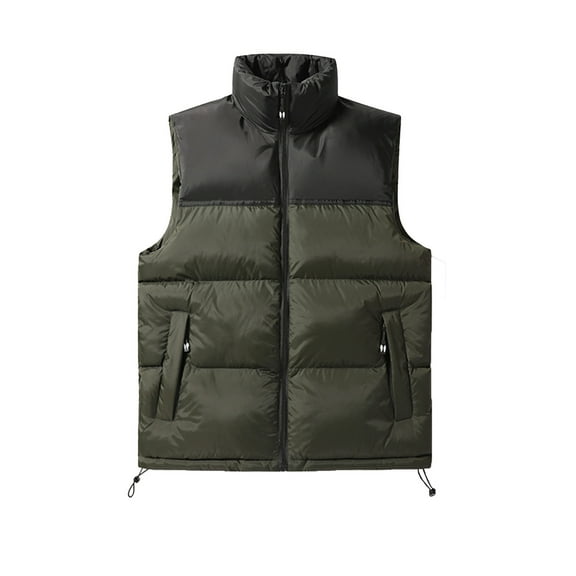 Dovford Mens Puffer Vest Lightweight Winter Outdoor Vests Warm Stand Collar Zip Sleeveless Jacket Outerwear