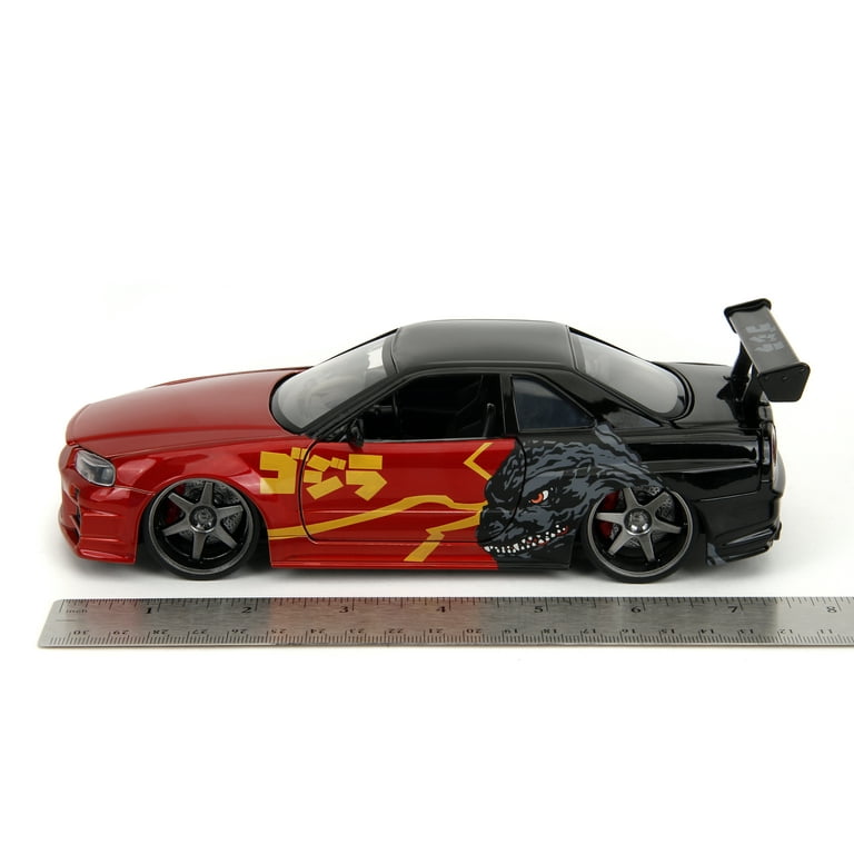 Jada Toys 2002 Nissan Skyline GT-R R34 RHD White with Red