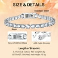 thumbnail image 4 of PROSTEEL White Gold Plated Tennis Bracelet for Women with Simulated Diamond Wedding Gift 5mm Round Cut Cubic Zirconia Bracelets 6.8 inch, 4 of 8
