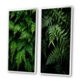 thumbnail image 3 of Designart "Verdant Abundance Ferns Plant wall decor I" Ferns Framed Wall Art Set Of 2 - Green Floral Framed Canvas Set For Living Room Decor, 3 of 7