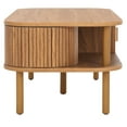 thumbnail image 4 of SAFAVIEH Tealla Modern 2 Door Wood Coffee Table, Oak/Gold, 4 of 10