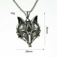 thumbnail image 4 of European and American style Viking Fox 14K White Gold  Men's Pendant  Jewelry Necklace Holiday Gift, 4 of 7