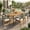 Green Rope, variant on Christopher Knight Home 7-Piece Outdoor Dining Set with Oval Table & Rope Armchairs, Teak+Gray