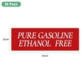 thumbnail image 3 of Uxcell 20-Pack Pure Gasoline Ethanol Free Sticker, 6x2" Adhesive Waterproof No Ethanol Labels Gas Station Pump Decal for Gas Caps,Red and White, 3 of 6
