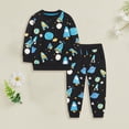 thumbnail image 2 of Linfrsh Toddler Boy Long Sleeve Pullover Tops + Pants 2Pcs Outfit 2-7T Fall Winter Outfits Toddler Boy Clothes, 2 of 5