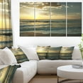 thumbnail image 1 of Dark Beach and Waves At Sunset - Beach Photo Canvas Print, 1 of 3