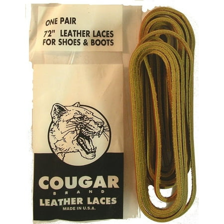Leather Laces For Shoes & Boots Tan, Leather Lacing for Work or Hiking Boot By Cougar Brand Leather