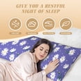 thumbnail image 3 of Naloa Daisies Flowers Super Soft 20x60 Body Pillow Case,Long Side Hidden Zipper（PILLOWS ARE NOT INCLUDED）, 3 of 6