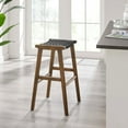 thumbnail image 2 of Bar Stool Chair Barstool, Set of 2, Walnut Black, Wood, Pub Cafe Bistro Dining Kitchen Hospitality Restaurant, Modern Contemporary HB36090, 2 of 10