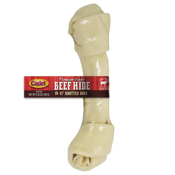 Cadet Premium Grade Beef Hide Knotted Bone 10 Inch (1 Count)