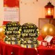 thumbnail image 5 of Decoración del hogar, decoración de habitaciones, decoración de paredes, vajilla desechable para fiesta de Año Nuevo en negro y dorado, platos de papel de 18 y 23 cm, vasos de papel, pañuelos, juego d, 5 of 5