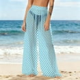 thumbnail image 2 of Levmjia Women's Bohemian Chiffon Beach Pants Lightweight Spotted Print Swimwear Cover Up Sun Protection Loose Fit Plus Size Beachwear Sarong Coverup Pant, 2 of 7