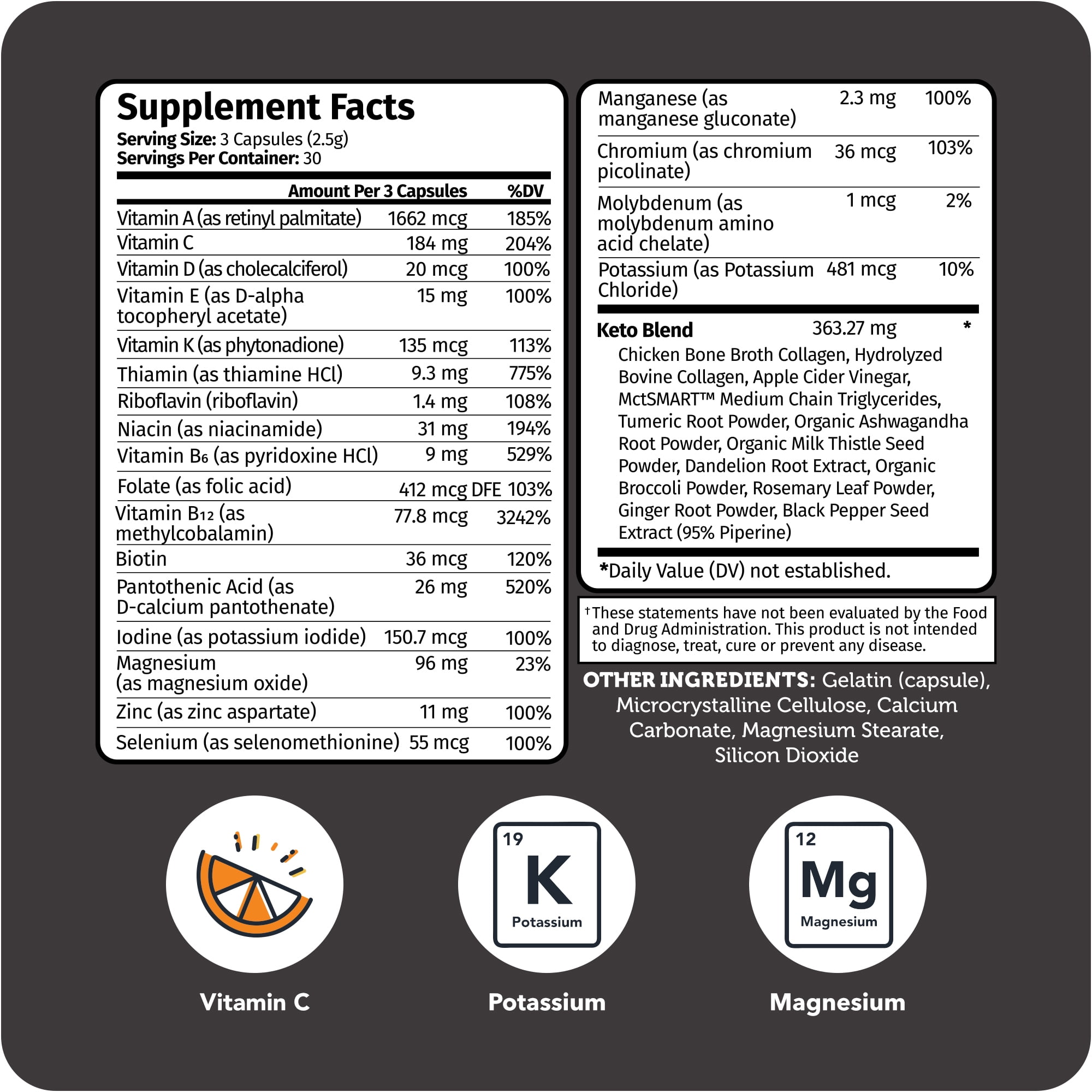 Tune Your Keto Multivitamin by Vitamin Bounty - Dietary Supplement for Adults, Supports Keto Diet