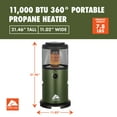 thumbnail image 2 of Ozark Trail 360° Propane Portable Indoor/Outdoor Heater, Green, 2 of 23