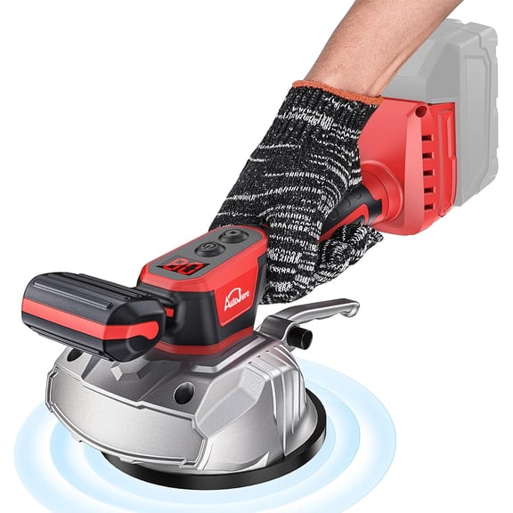 Cordless Tile Vibration Leveling Machine Fit for Milwaukee 18V Max Battery, Portable Oscillating Tool with 8 Adjustable Speed,Suction Cup,Digital Display,for Floor,Tile,Wall
