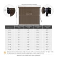 thumbnail image 2 of Vicllax 12'Wx8'H Outdoor Roller Shades, Cordless Patio Blinds for Patio Porch Crank Operation Sun Blocking, Mocha, 2 of 9
