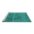 thumbnail image 2 of Ahgly Company Machine Washable Indoor Rectangle Persian Turquoise Blue Traditional Area Rugs, 5' x 7', 2 of 4