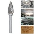 thumbnail image 1 of File, Bavure, Double Coupe YG8 Alliage Meulage Bit 1/4" Tige Fichier Die Meuleuse Bavure Bit, Burs, 1 of 8