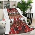 thumbnail image 2 of Traditional Southwestern Couch Blanket Style Patterned Throw - Sherpa-Lined Warm Cozy & Lightweight 50 x60 Blanket Perfect Bed Throw Blanket for Camping Couch Bed, 2 of 5