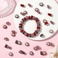 thumbnail image 6 of 1 Box 120PCS European Rhinestone Beads Large Hole Red Pink Purple Diamond Hair Fairy Wand Clay Glitter Rondelle Spacer Charms Bead for Jewelry Making Pen Bracelet DIY Craft Supply, 6 of 8