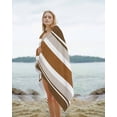 thumbnail image 2 of Modern Brown Beach Towels Oversized Super Absorbent, Boho Contemporary Geometric Striped Lightweight Bath Towel Quick Dry Sets For Bathroom/Pool/Rv Camping/Beach Play/Gym Room/Picnic 30"x60", 2 of 8