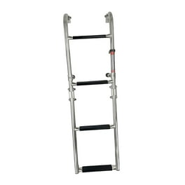 Échelle Télescopique 4 Marches Acier Inoxydable Pliable - Antidérapante Pour Bateau Piscine