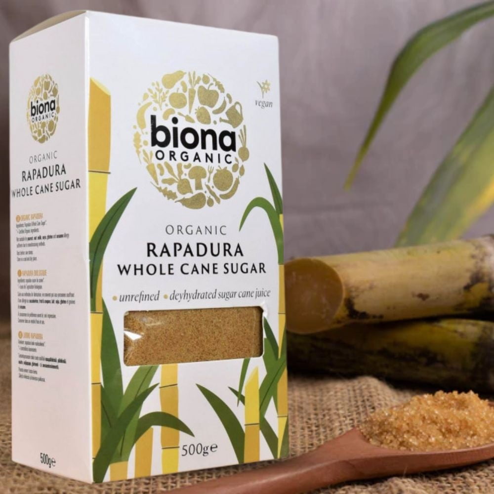 Biona Organic Rapadura Whole Cane Sugar 500g (Pack of 6)