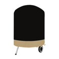 thumbnail image 2 of Cubierta de barbacoa redonda resistente al viento, accesorios de tela ligera y resistente, cubierta de parrilla de tela Oxford impermeable ajustable Negro 58x77cm, 2 of 8
