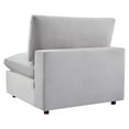 thumbnail image 6 of Sofa Middle Chair, Velvet, Light Grey Gray, Modern Contemporary Urban Design, Living Lounge Room Hotel Lobby Hospitality, 6 of 8