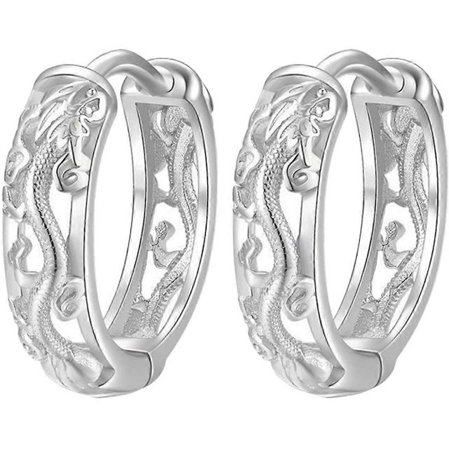 1 Pair Hoops Earrings Men Fashionable Earrings Retro Dragon Earrings Ear Decorations