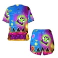 thumbnail image 5 of Lsque Geometry Dash Women's Short-Sleeved Pajama Set - 2 Piece Soft and Lightweight Sleepwear Set-3X-Large, 5 of 9