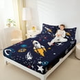 thumbnail image 4 of Manfei Outdoor Spacecraft Bed Sheets,Colorful Graffiti King Sheets,Colorful Stars Print Sheet Set For Boy Teens,Luxury Bedroom Decor,4 Pieces, 4 of 7