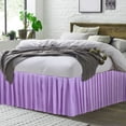 thumbnail image 2 of PiccoCasa Pleated Bed Skirts Polyester Dust Ruffle 14 inch Drop Purple Full, 2 of 6