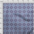 thumbnail image 2 of oneOone Velvet White Fabric Floral & Tiles Moroccan Craft Projects Decor Fabric Printed By The Meter 58 Inch Wide, 2 of 5