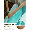 thumbnail image 4 of Teal Ripple Area Rug for Bedroom 4x6 Ft Abstract Gradient Watercolor Modern Super Soft fuzzy Throw Rug Non-Slip Fluffy Plush Indoor Floor Carpet for Living Room Nursery Home Decor, 4 of 8