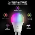 thumbnail image 4 of Himalayan Glow Multicolor LED Light Bulb, RGB Lights & Dimmable,  9.5 Watts, Wi-Fi Control, Pack of 2, 4 of 7