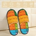 thumbnail image 2 of Fotbe Colorful Building Blocks Pantuflas Peludas para Mujer con Estampado, Zapatillas de Peluche, Zapatos de Invierno para Casa, Uso Interior y Exterior-Medium, 2 of 8
