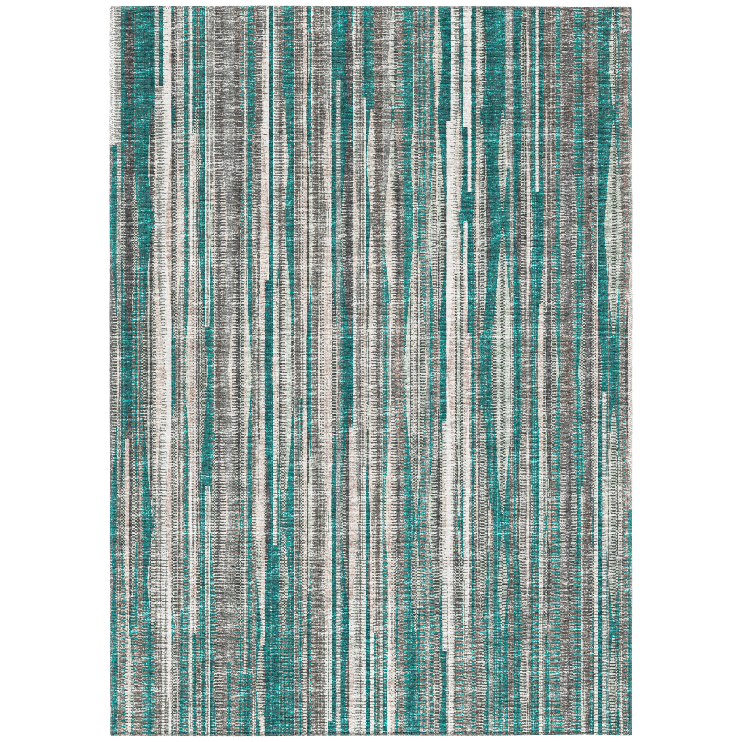 Waverly Indoor/Outdoor Blue Geometric 3' x 5' Non-Skid Area Rug ...
