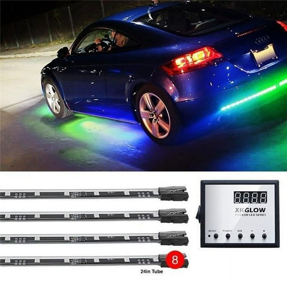 XK Glow  8 x 24 in. Tubes 3 Million Color Xkglow LED Accent Light Car & Truck