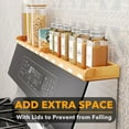 thumbnail image 3 of SpaceAid 30" Bamboo Magnetic Stove Top Shelf Organizer, Kitchen Storage Rack for Stove, 3 of 6