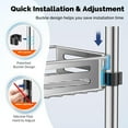 thumbnail image 3 of Corner Shower Caddy Tension Pole: Quick Installation  Rustproof Bathroom Organizer Shelves for Bathtub Shampoo Storage, 3 of 7
