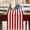 Multicolor, variant on American Flag Table Runner 70 Inches Long, Blue Red USA Flag Cotton Linen Table Runners Dresser Scarves, Decorative Fabric Tabletop Scarf Furniture Cover for Home Dinner Party 13"x70"