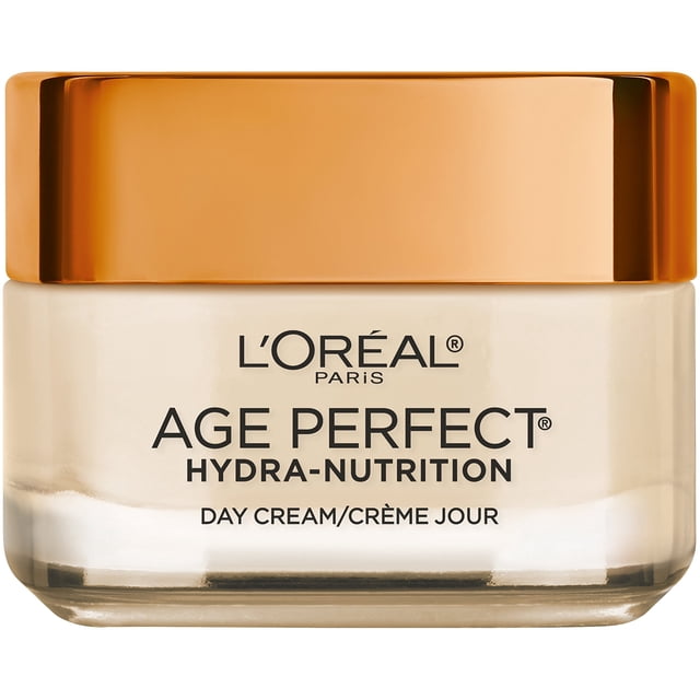 Face Moisturizer by L’Oreal Paris, Age Perfect Hydra-Nutrition Day Cream with Manuka Honey Extract and Nurturing Oils, Anti-Aging Cream to Firm and Improve Elasticity on Dry Skin, Paraben Fr