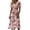 Pink, variant on Summer Dresses for Women 2026 Short Sleeve Wrap V-Neck Modest Dresses Elastic High Waist A-Line Casual Party Work Dress